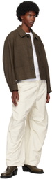 AMOMENTO Off-White Wide Capri Trousers