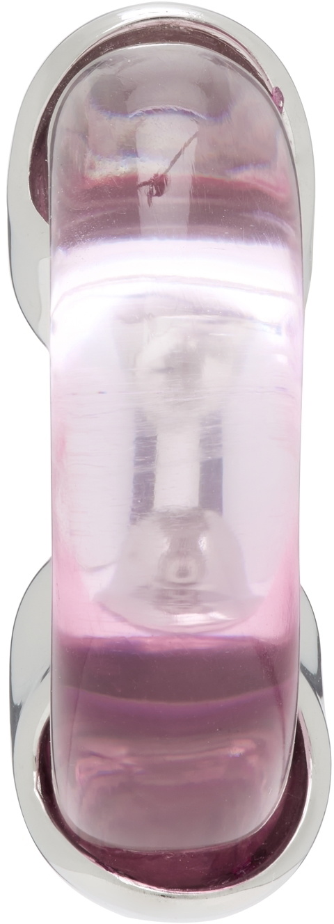 Lorette Colé Duprat Silver & Pink Resin Ear Cuff