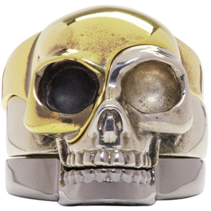 Photo: Alexander McQueen Multicolor Divided Skull Ring Set
