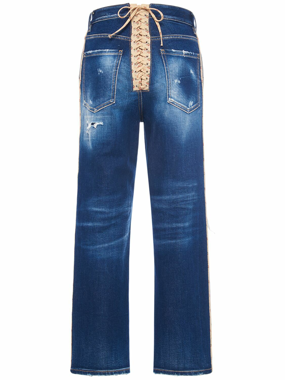 デニム・ジーパン Dsquared Dark Blue Stretch Denim Boston Jeans Dark Rince Wash Boston Jeans