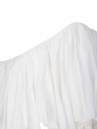 Marques'Almeida Tencel Spaguetti Strap Top With Frill And Lace Hem