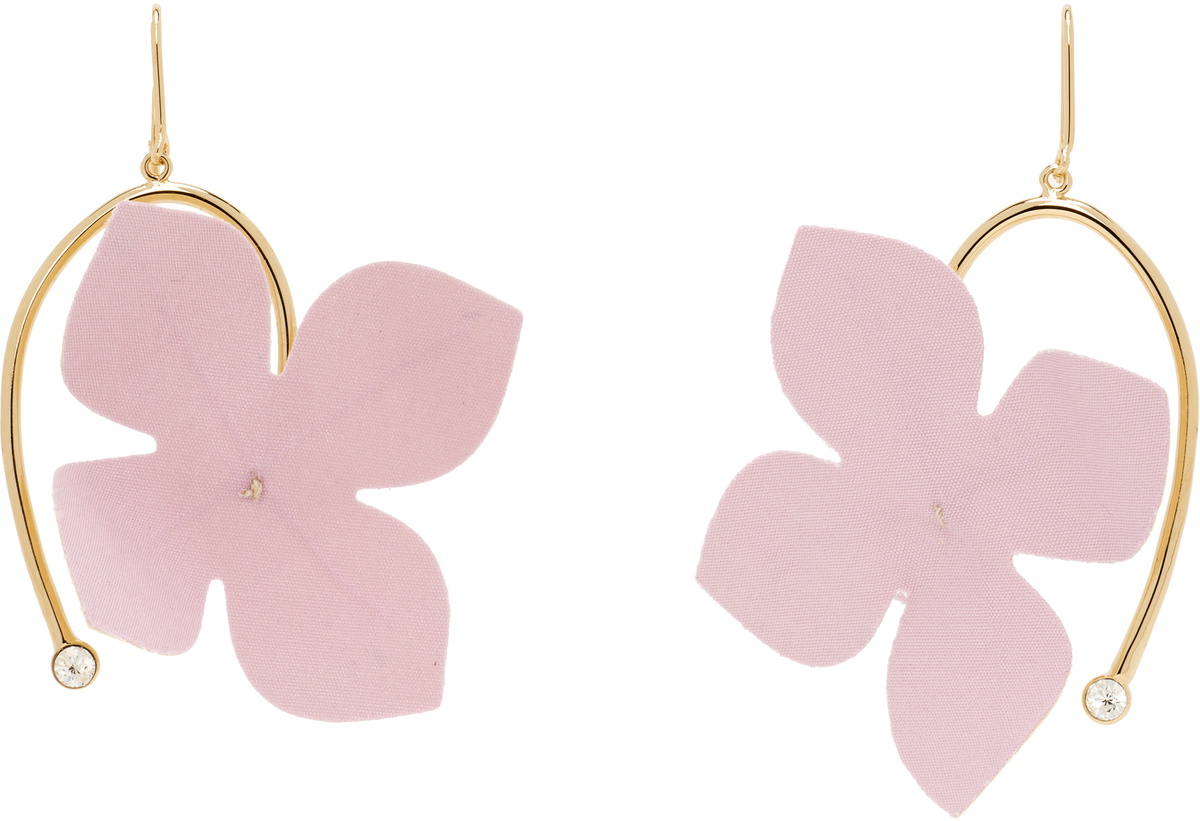 Marni Poplin Flower Hook Earrings
