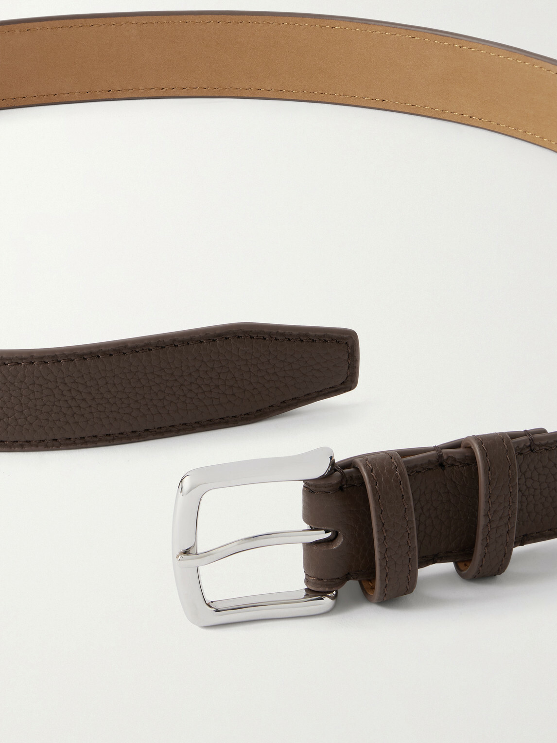 George Cleverley - 3cm Full-Grain Leather Belt - Brown