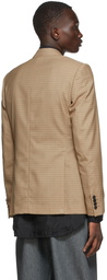 Dries Van Noten Beige Check Blazer