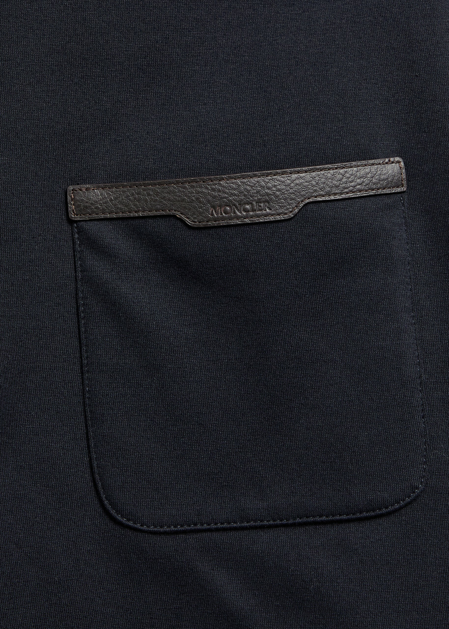 Moncler Patch Pocket Cotton-blend Sweatshirt Navy