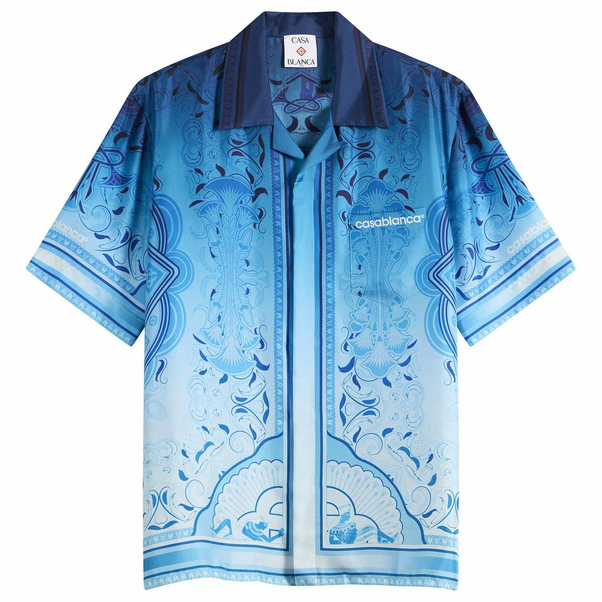 Casablanca Men's Egyptian Rug Shirt in Blue