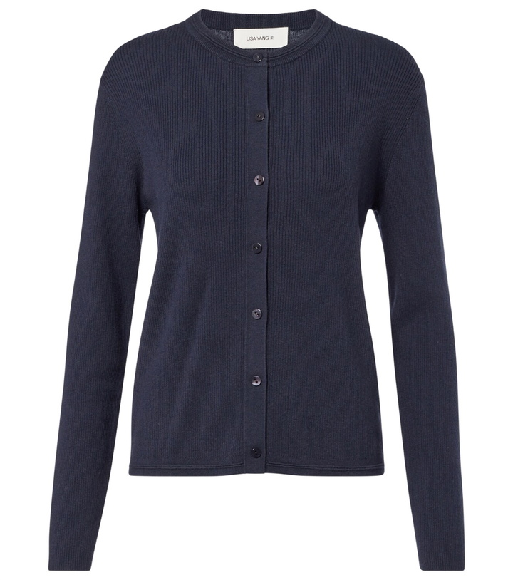 Photo: Lisa Yang Abeena ribbed-knit cotton and cashmere cardigan