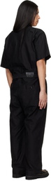 Song for the Mute Black Birkenstock Edition 'The Rebel' Zipped S/S Jumpsuit