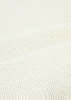 Mki Miyuki Zoku Logo-embroidered Open-knit Cotton Jumper Off White