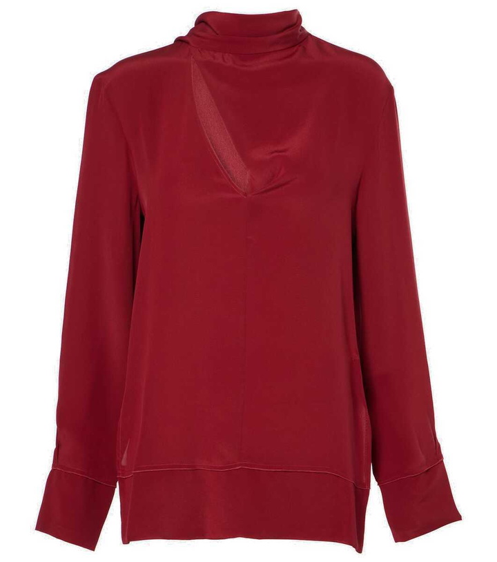 Photo: Victoria Beckham Scarf-detail silk blouse