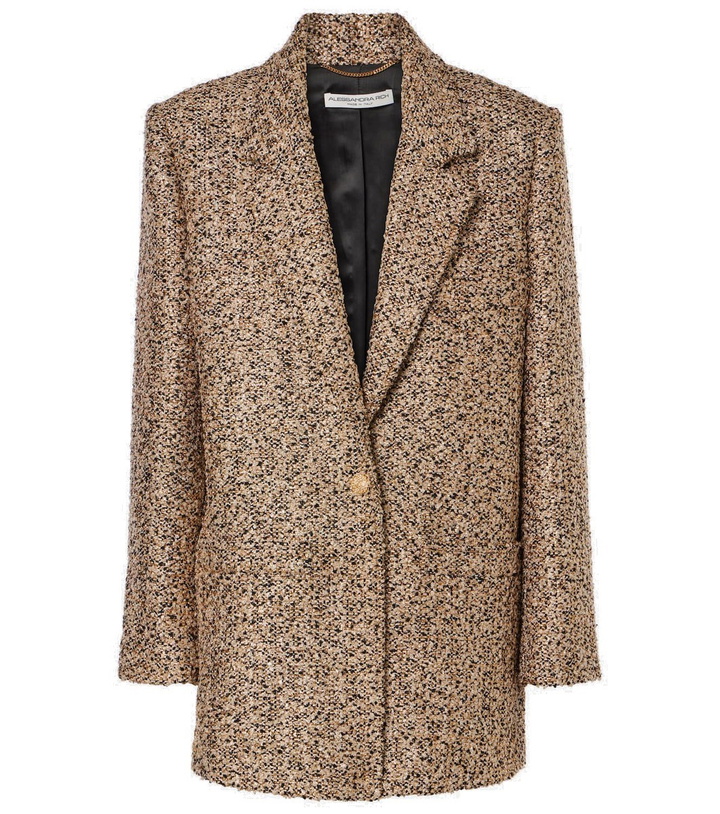 Photo: Alessandra Rich Oversized tweed lamé blazer