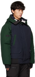 Canada Goose Navy & Green Chilliwack Down Jacket