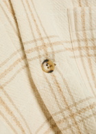 NN07 Adwin Checked Cotton-blend Overshirt White