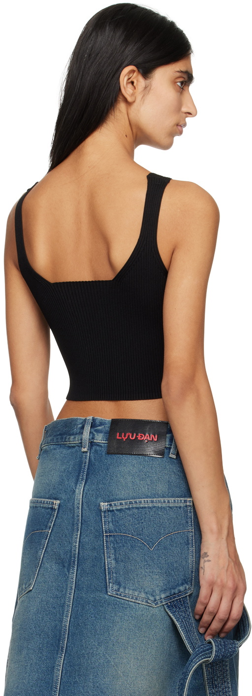 Juun.J Black V-Neck Tank Top