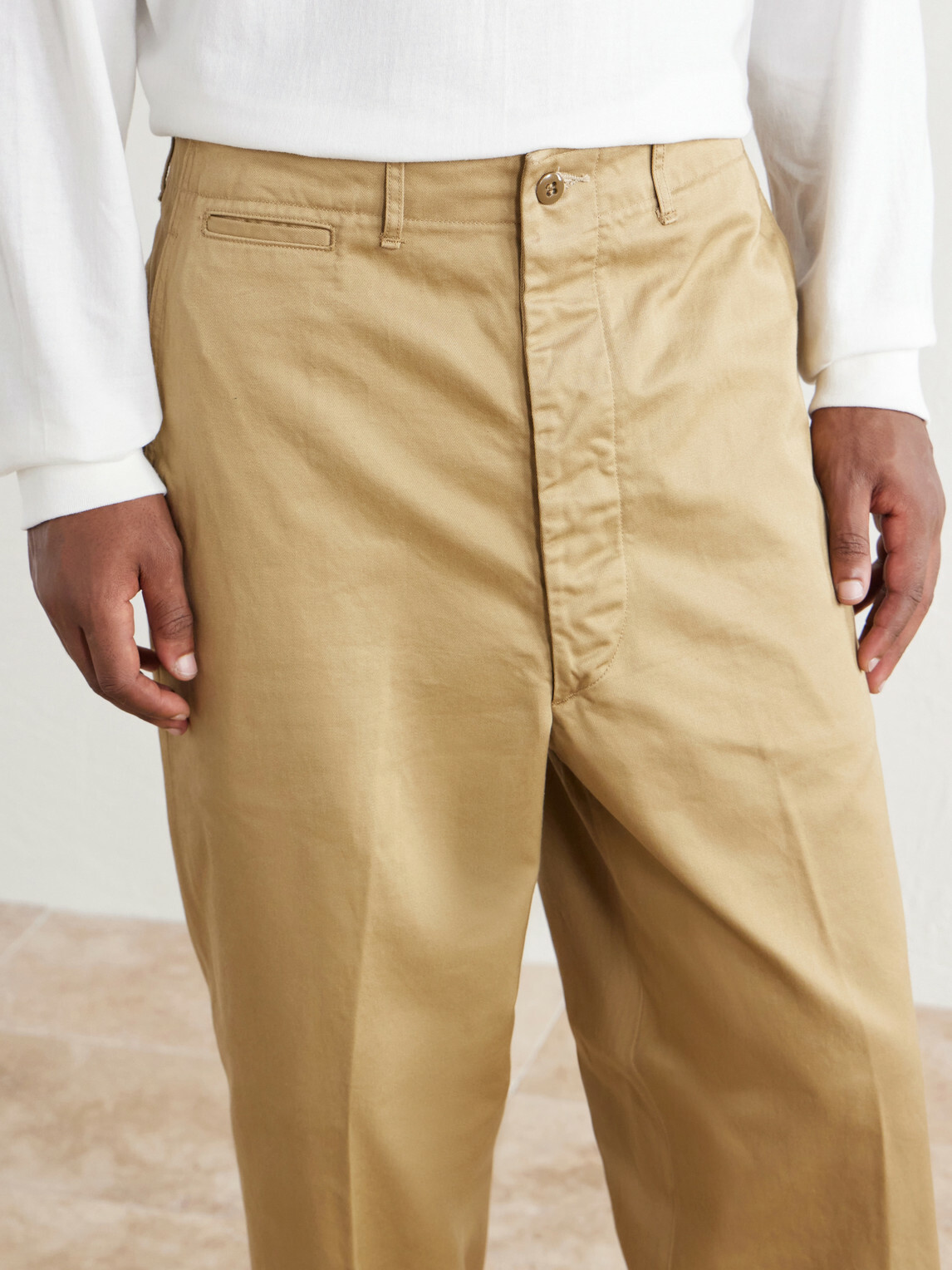 OrSlow - Straight-Leg Cotton-Twill Trousers - Neutrals