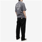Polar Skate Co. Men's Diamond Face Bowling Shirt in Graphite/White