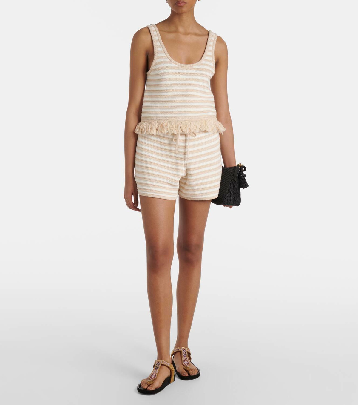 The Upside Freida knitted striped cotton top
