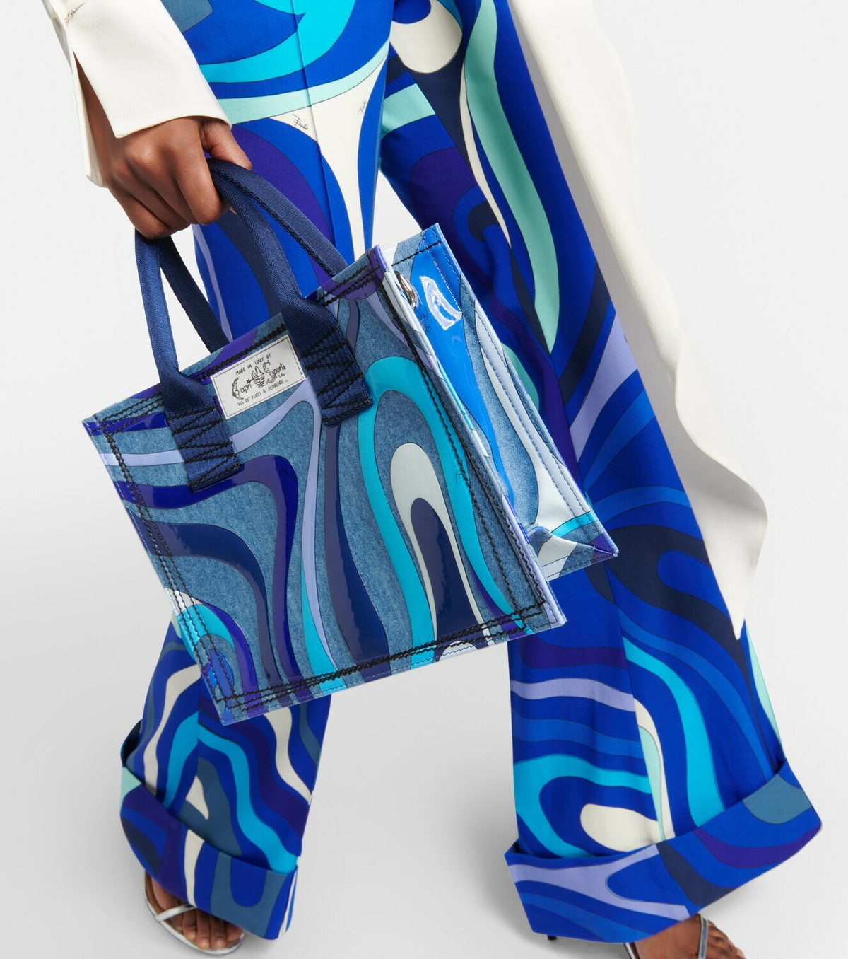 Pucci Printed denim tote bag