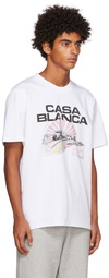 Casablanca White Racing Shell T-Shirt