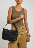 ST. Agni Woven Mini Suede Tote - Black - One Size