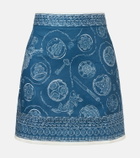 Alémais Lucky printed linen miniskirt