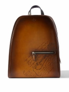 Berluti - Working Day Scritto Venezia Leather and Twill Backpack