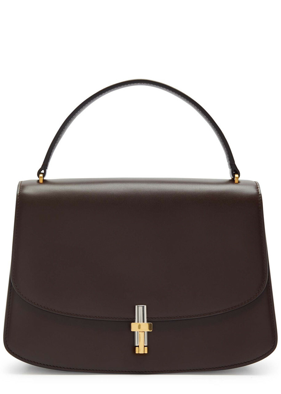 The Row Sofia 10 Leather top Handle bag - Dark Brown - One