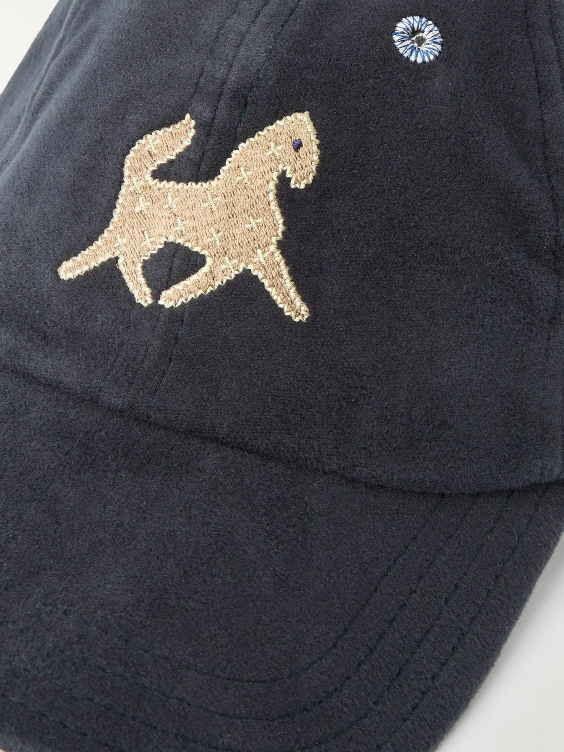 Drake's - Appliquéd Cotton-Moleskin Baseball Cap