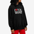 Versace Women's I Love Print Hoody in Black