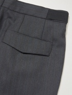 ERMENEGILDO ZEGNA - Slim-Fit Striped Wool Trousers - Blue