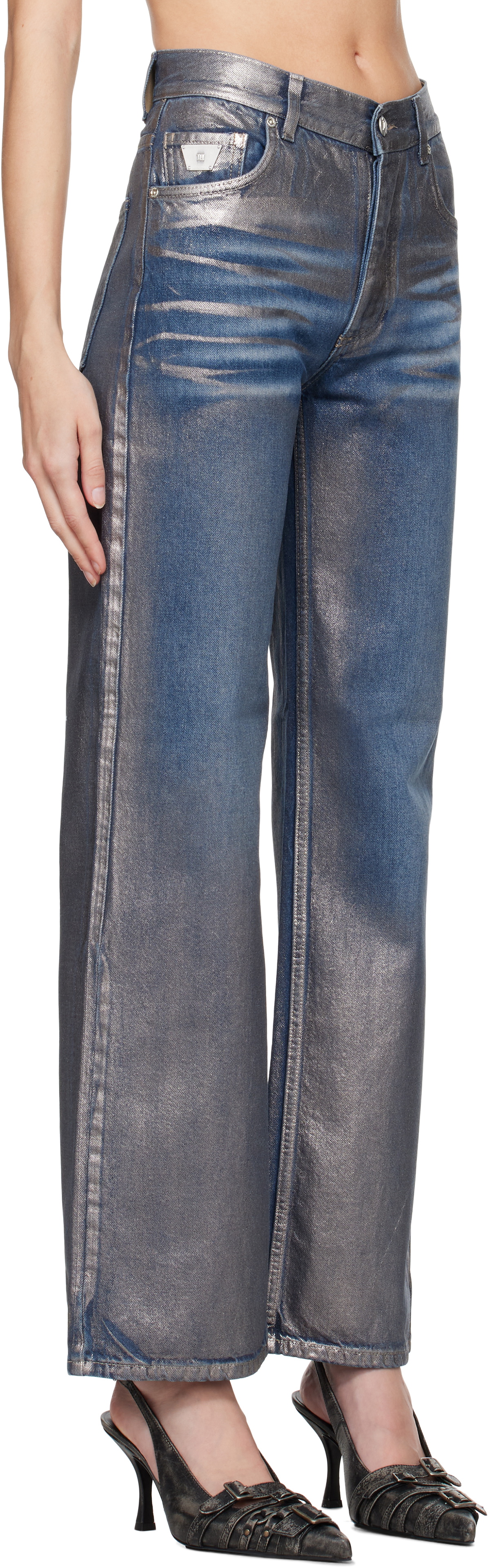MISBHV Silver Coated Dirt Jeans