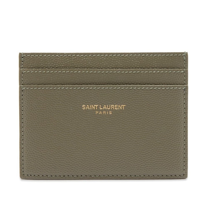 Photo: Saint Laurent Men's Credit Card Case in Light Fern