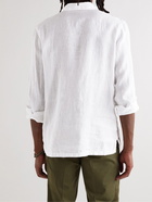 Altea - Tyler Linen Half-Placket Shirt - White