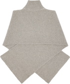 MM6 Maison Margiela Gray Fisherman Knit Camionneur Scarf