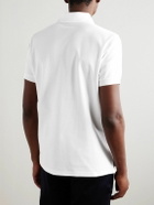 Dunhill - Logo-Embroidered Cotton-Piqué Polo Shirt - White