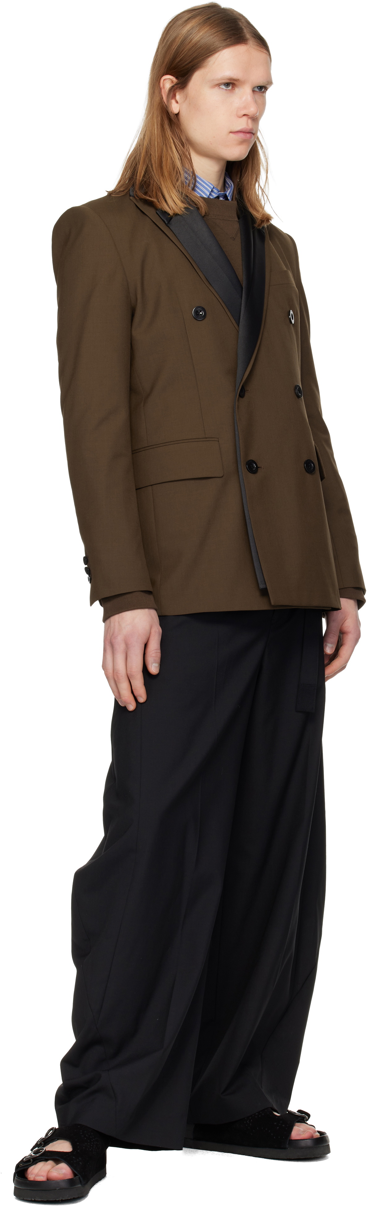 sacai Brown Suiting Blazer