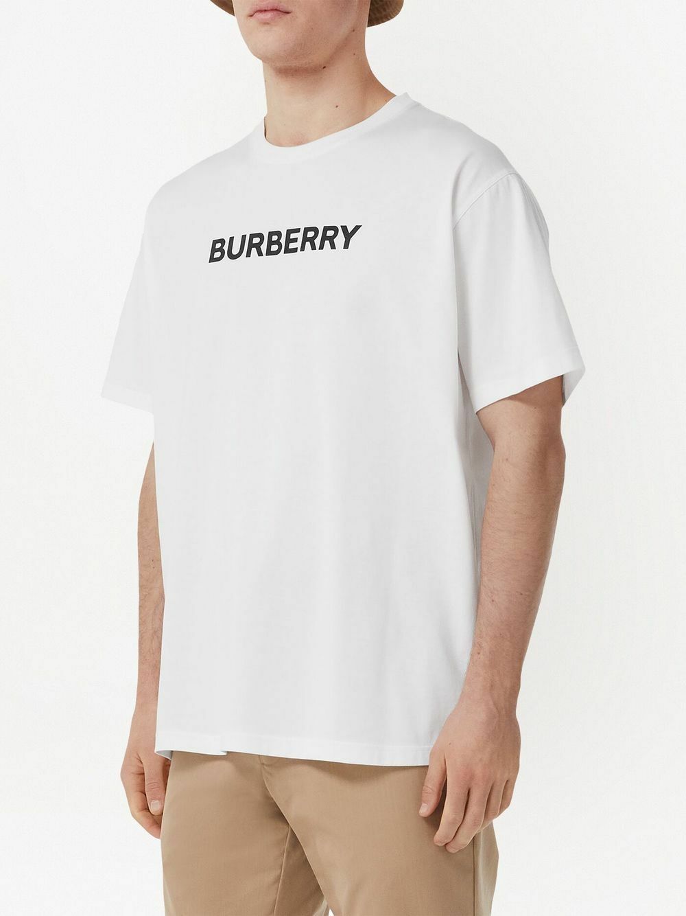 BURBERRY ロゴ コットン Tシャツ ゴシックロゴ コットンTシャツ (ファイヤーオレンジ) - メンズ