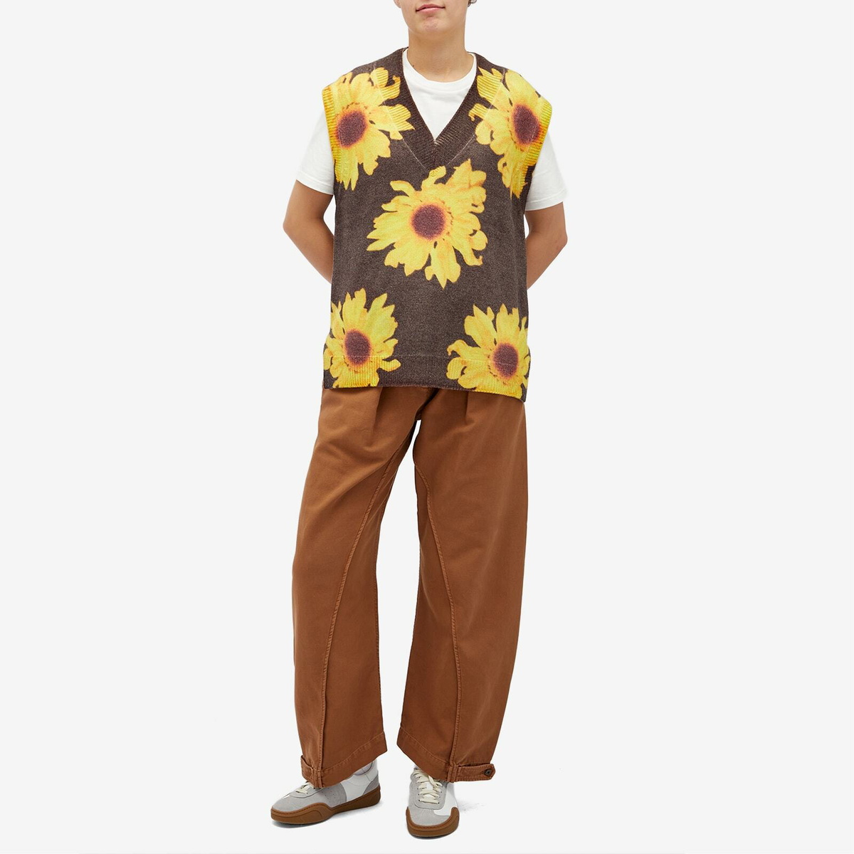JW Anderson Women's Printed Vest in Dark Brown
