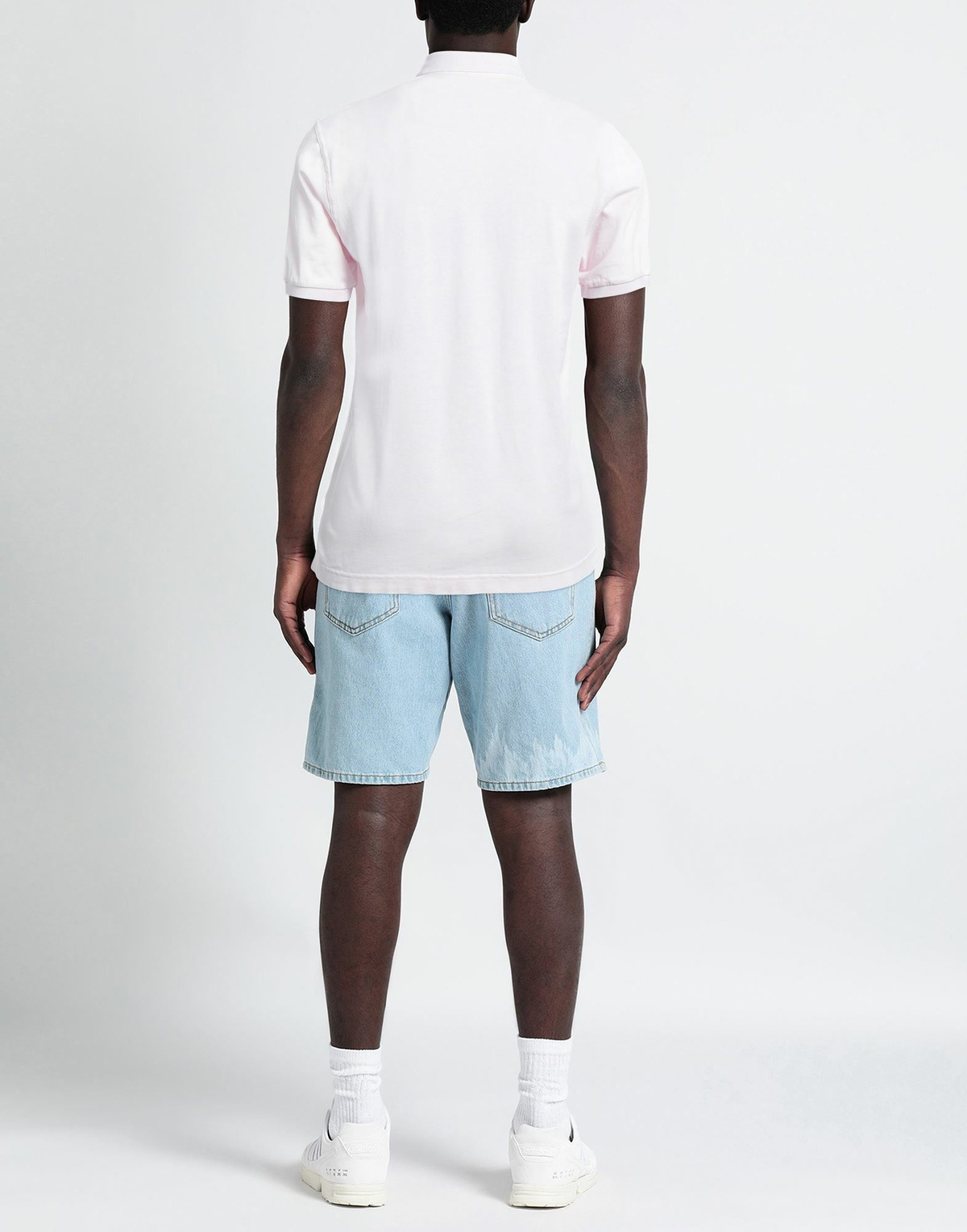Fedeli Mens Polo shirt in Light pink