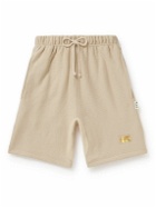 Abc. 123. - Straight-Leg Logo-Appliquéd Cotton-Jersey Drawstring Shorts - Neutrals
