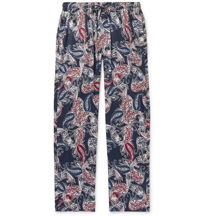 Photo: Zimmerli - Paisley-Print Cotton Pyjama Trousers - Men - Navy