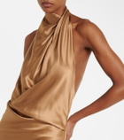 The Sei Halterneck silk satin gown