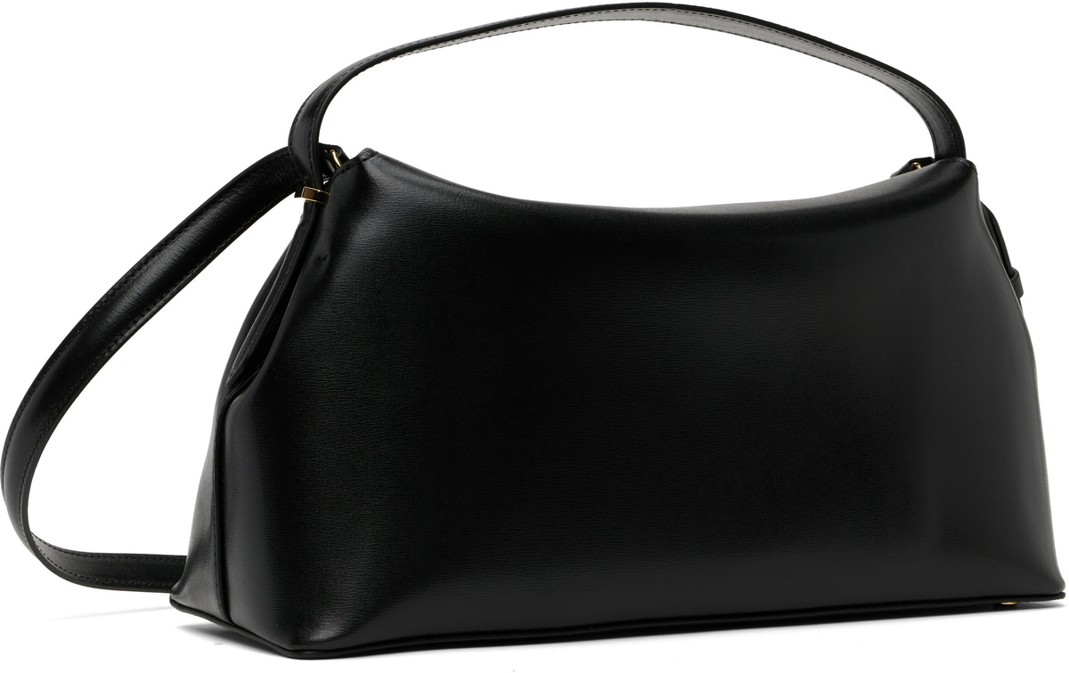 TOTEME Black T-Lock Leather Top Handle Bag