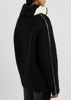 Helmut Lang Suitcase Panelled Wool-blend Jumper Black