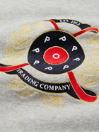 Pop Trading Company - Logo-Embroidered Cotton-Blend Jersey Sweatshirt - Gray