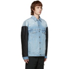 Givenchy Black and Blue Denim Quilted Jacket