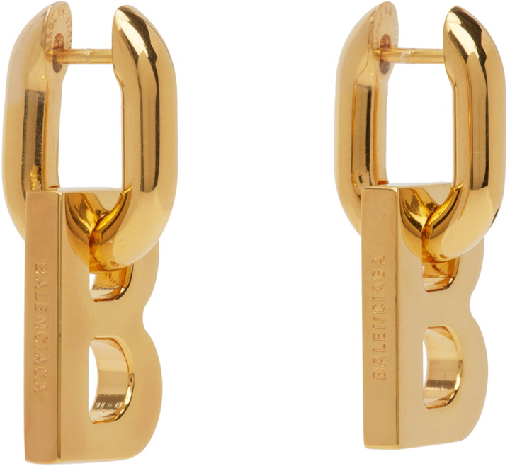 Photo: Balenciaga Gold XS 'B' Earrings