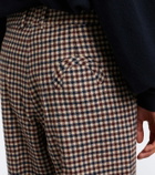 Blazé Milano Fox checked wool and cashmere straight pants