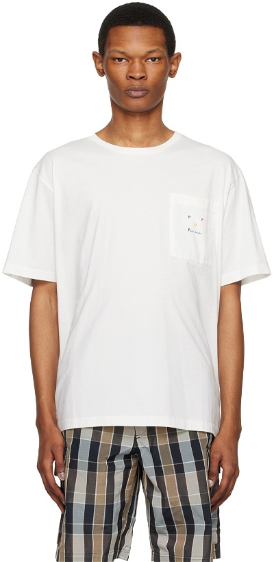 Photo: Pop Trading Company White Paul Smith Edition Pocket T-Shirt