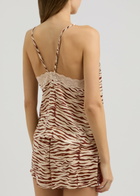 Love Stories Pip Zebra-print Silk-satin Camisole Cream